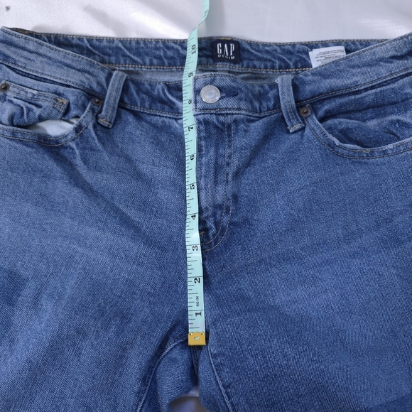 Gap Faux Patchwork Destroyed Girlfriend Jeans Size 28 - Picture 5 of 10